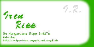 iren ripp business card